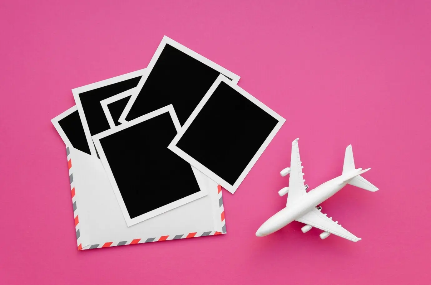 Flugzeug mit Fotosammlung